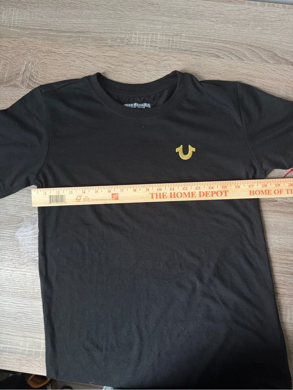 True Religion World Tour Graphic T-Shirt Men’s XL Black Gold Logo Tee